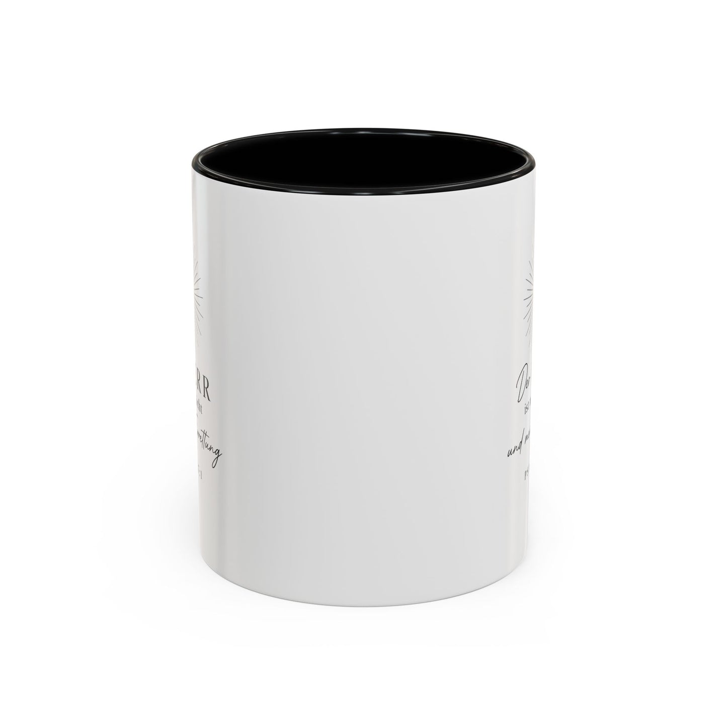 Accent Coffee Mug — "Der HERR ist mein Licht" Psalm 27:1 Christian Sunlight Design
