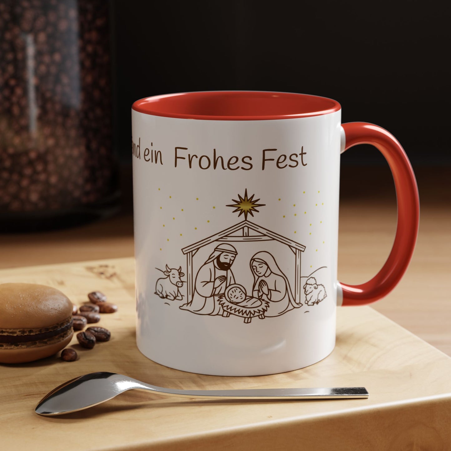 Frohe Weihnachten Accent Coffee Mug