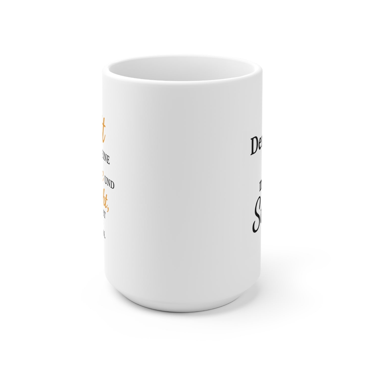 Inspirational Ceramic Mug – "Der Herr ist meine Stärke"